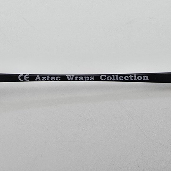 Aztec Wraps Collection AW0011 Black Eyeglasses Frame w/ Flexhinge 59-17-125 - Picture 8 of 14